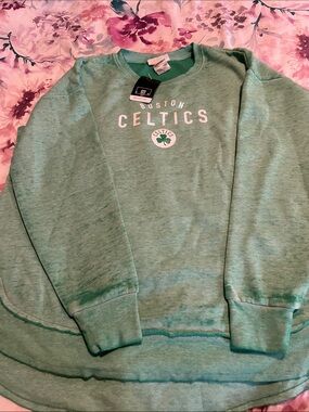 NBA Boston Celtics Heather Green Crewneck Sweatshirt